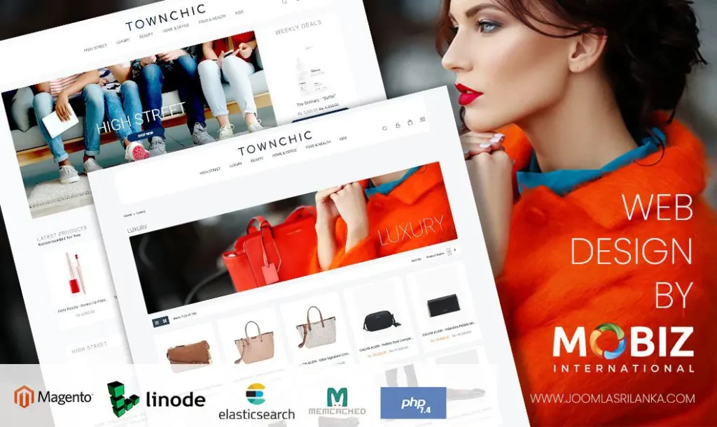 Attractive website screens done by a magento developer in sri lanka