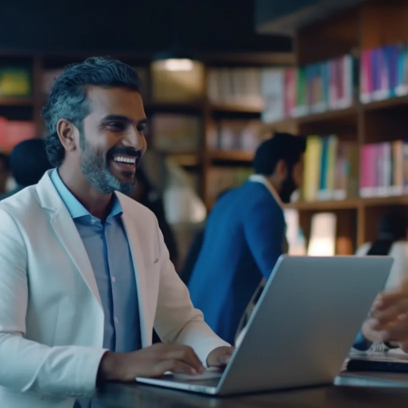 businessman using his website for business