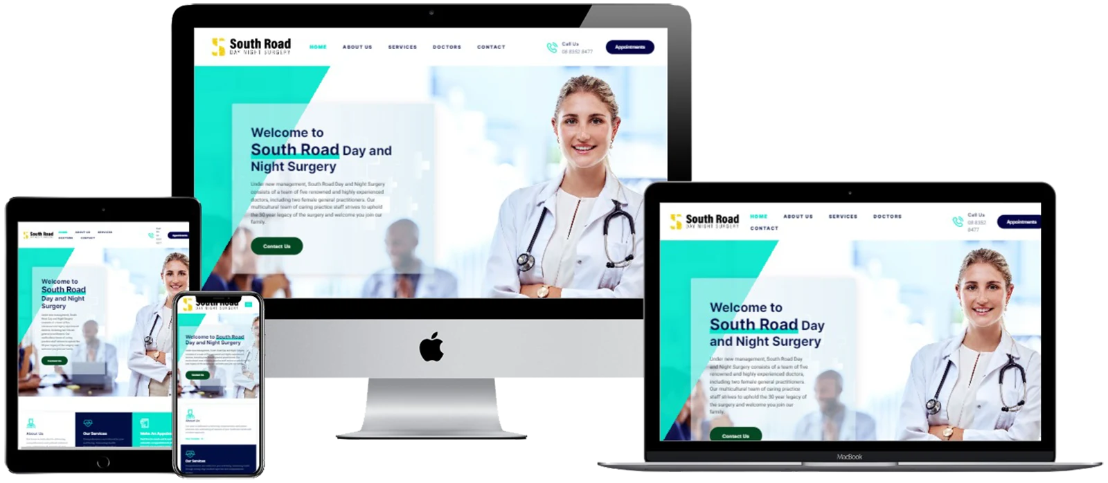 web design for australian business of medical clinic using wordpress
