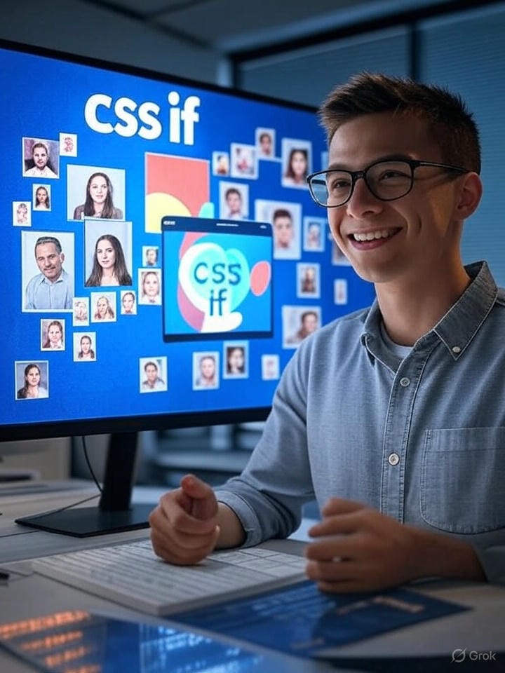 css if on a screen with a web designer on the foreground