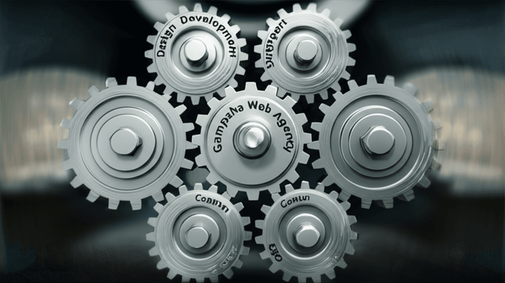 An infographic showing the comprehensive services of a full-service agency.