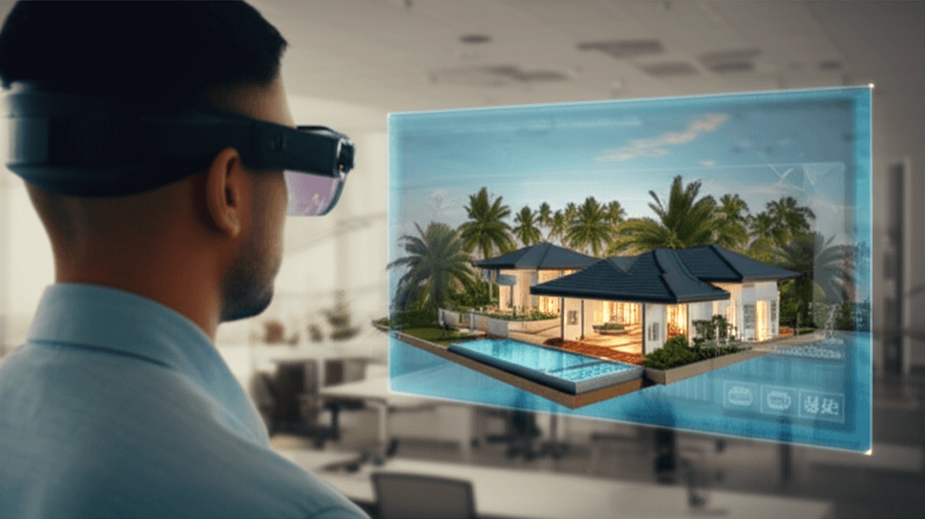 A user interacting with an immersive 3D element on a modern website.