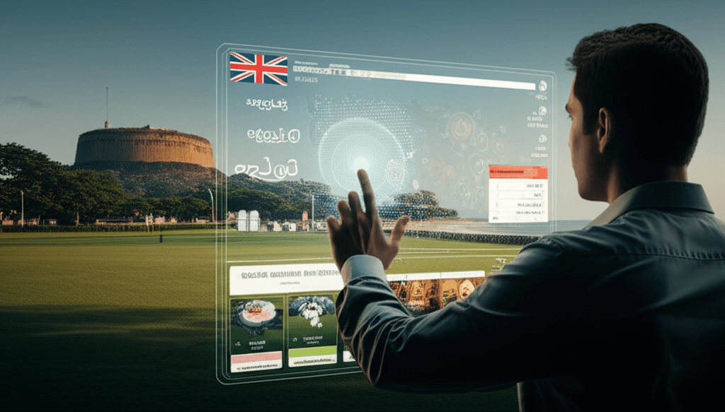 An illustration of AI-driven personalized user experience for a customer in Sri Lanka.