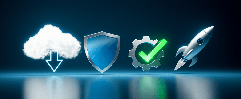 Core features of our web maintenance packages: backups, updates, security, and performance.