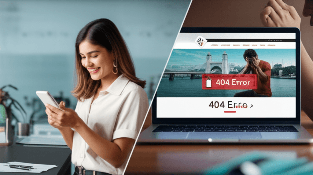A comparison of a good and bad user experience on an online shop based in Colombo.