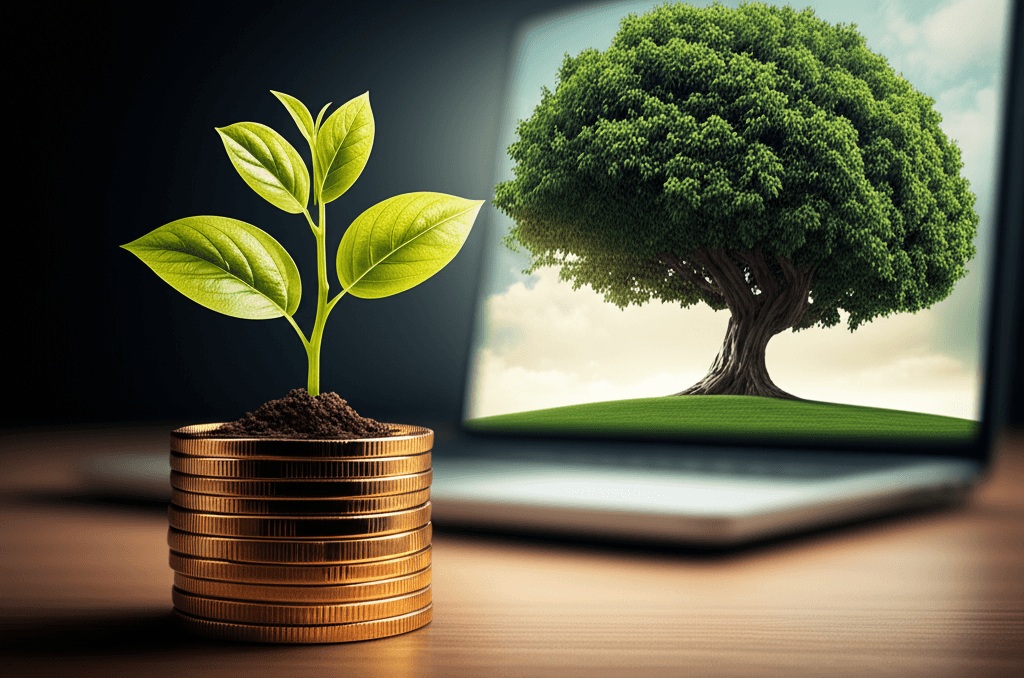 A symbolic image representing how a small budget can grow into an impactful online presence.