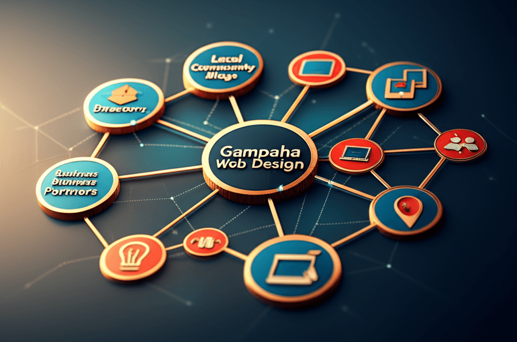 Diagram showing how local citations build authority for a Gampaha business.