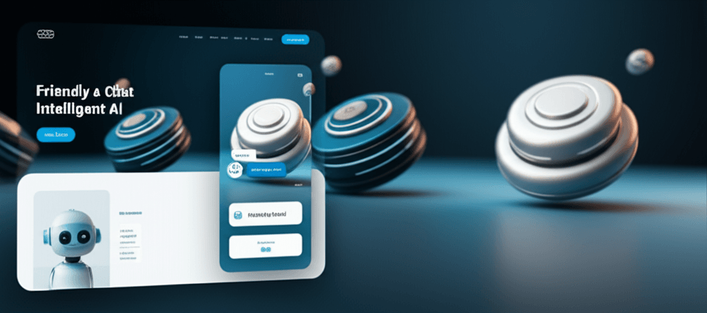 A user engaging with an AI chatbot on an interactive website, a key global web trend.