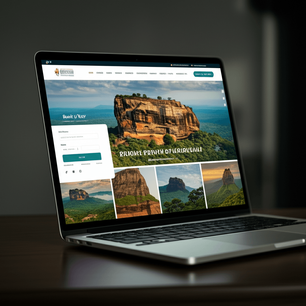 A lead-generating website created by Mobiz for a Kandy-based tourism operator.