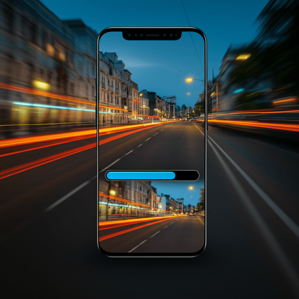 A smartphone displaying a fast-loading minimalist website, symbolizing the importance of web performance for Colombo businesses.