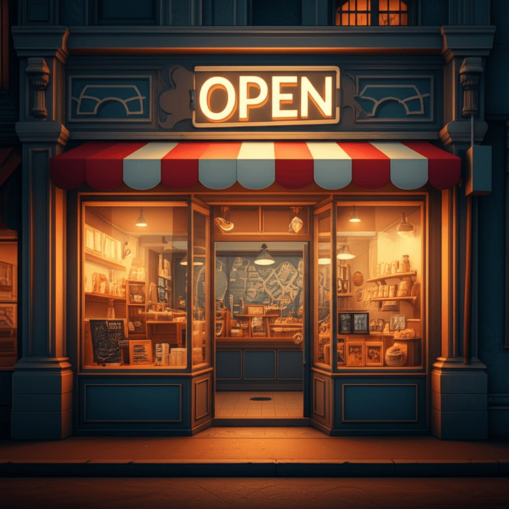 Illustration of a digital storefront representing an SME's online presence in Colombo.