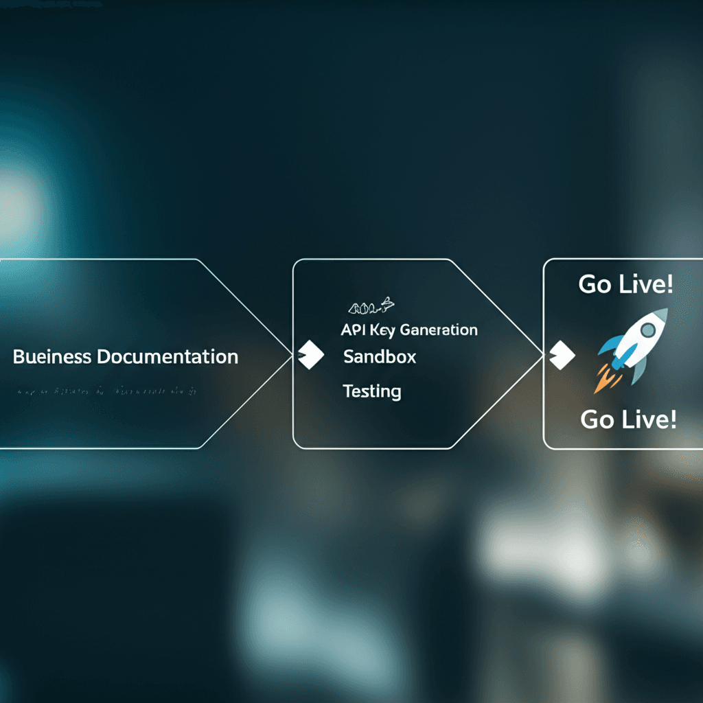 A step-by-step flowchart for securely integrating a payment gateway.