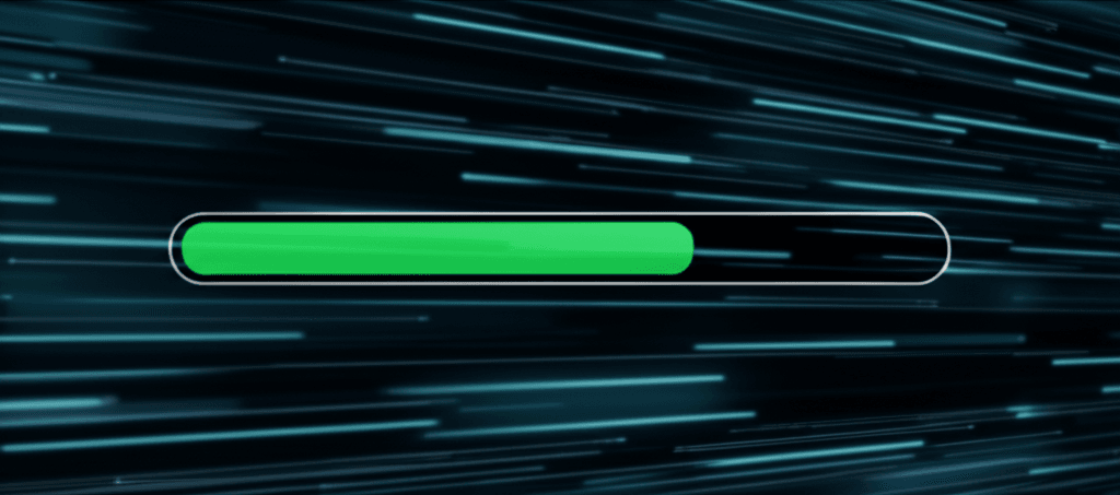 An abstract graphic symbolizing a fast-loading website and optimal performance.