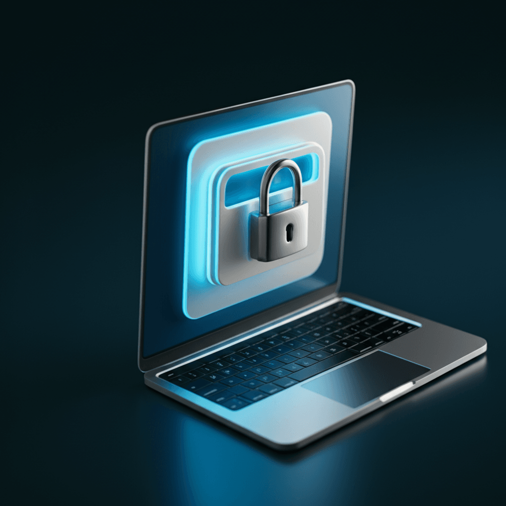 A digital padlock securing an online shop's checkout page, representing robust website security.