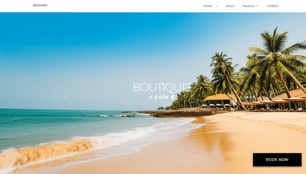 An example of a modern, user-friendly website layout for a coastal hotel in Gampaha, Sri Lanka.