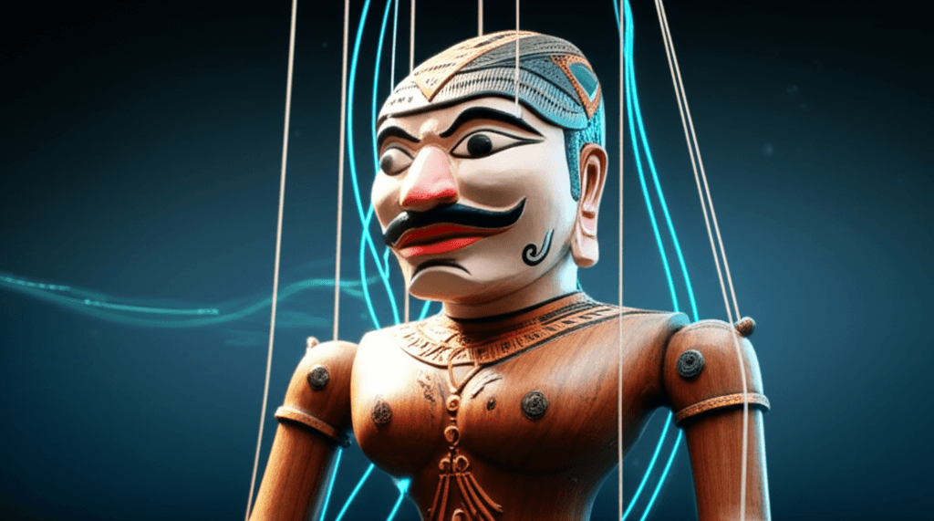 A visual metaphor for the disruption AI is causing in the traditional creative fields of Sri Lanka.