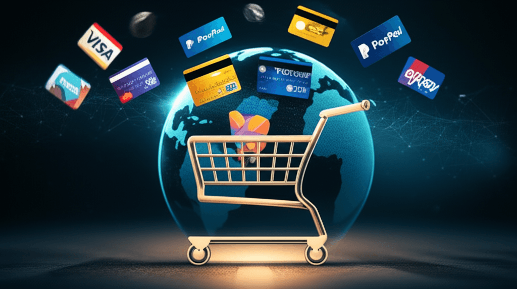 An array of international payment options available for a global e-commerce store.