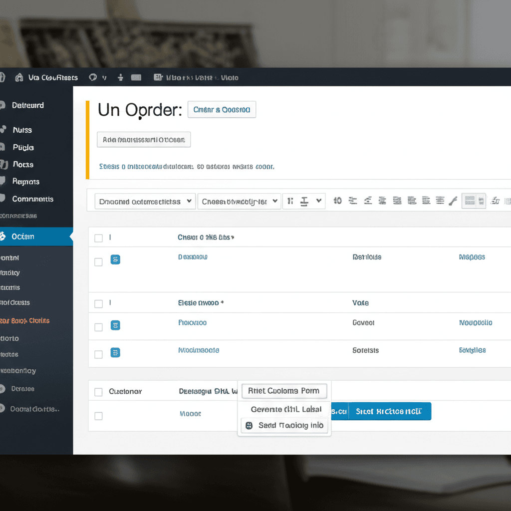 A WordPress dashboard showing automated international shipping and logistics management.