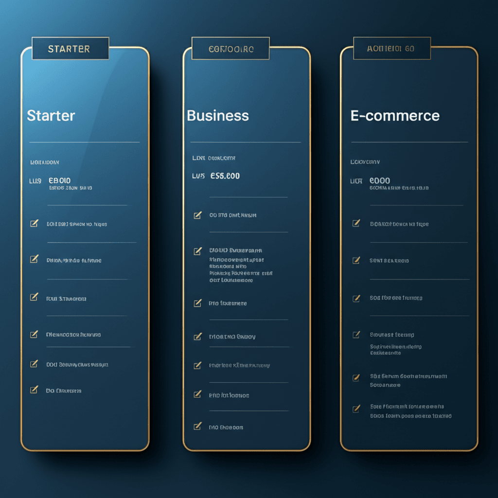 Estimated 2026 web design packages for SMEs in Gampaha and Colombo.