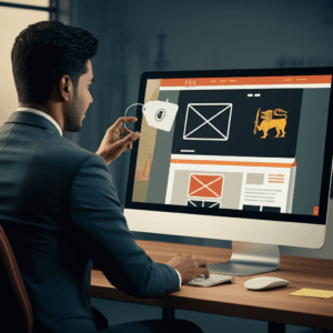 A modern, minimalist flat illustration showing a Sri Lankan business&hellip;