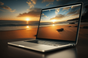A sleek, modern laptop screen showing a vibrant, professionally designed&hellip;
