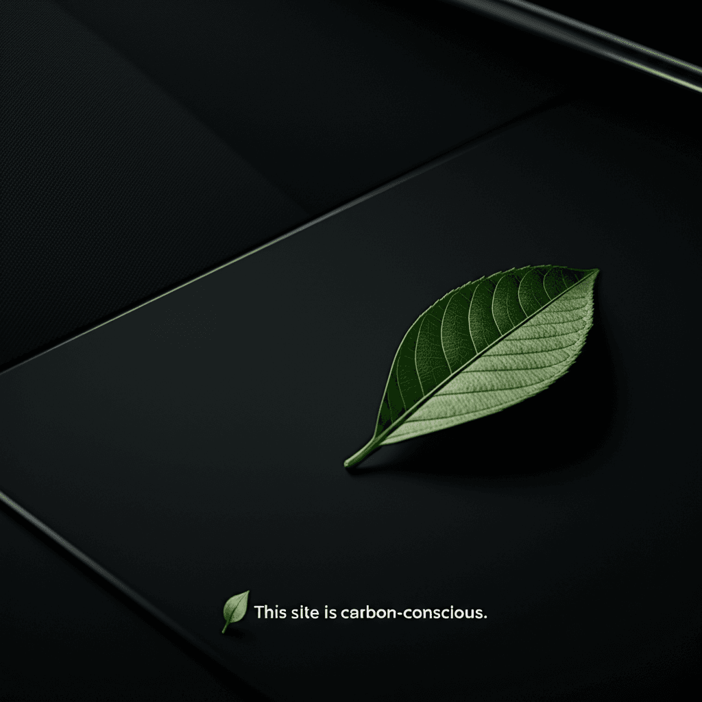 A minimalist website demonstrating principles of sustainable web design.