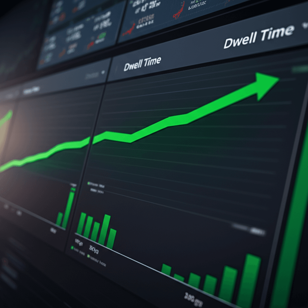 A dashboard showing increased user engagement metrics due to 3D web design.