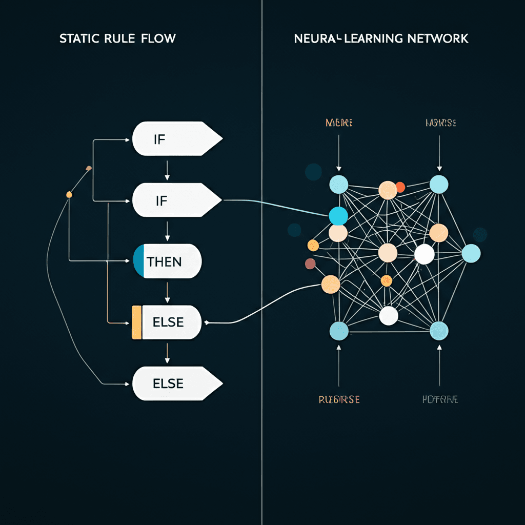 Diagram comparing rule-based vs. AI-powered personalization