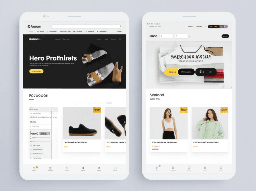 Example of a personalized website homepage versus a generic one