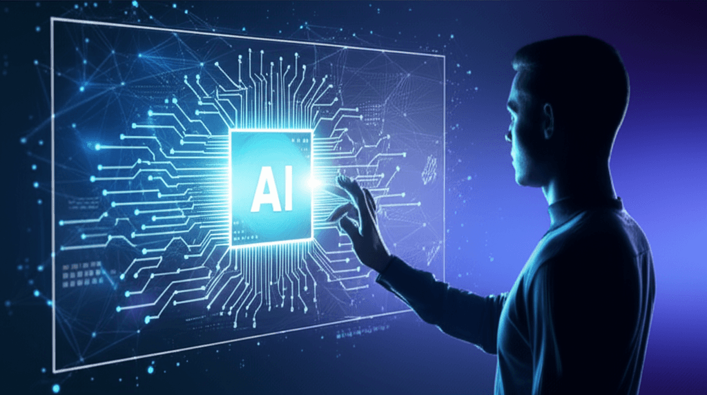 AI Personalization in Web Design: Adaptive UX Guide 104 A futuristic, abstract visualization of a website's user interface adapting…