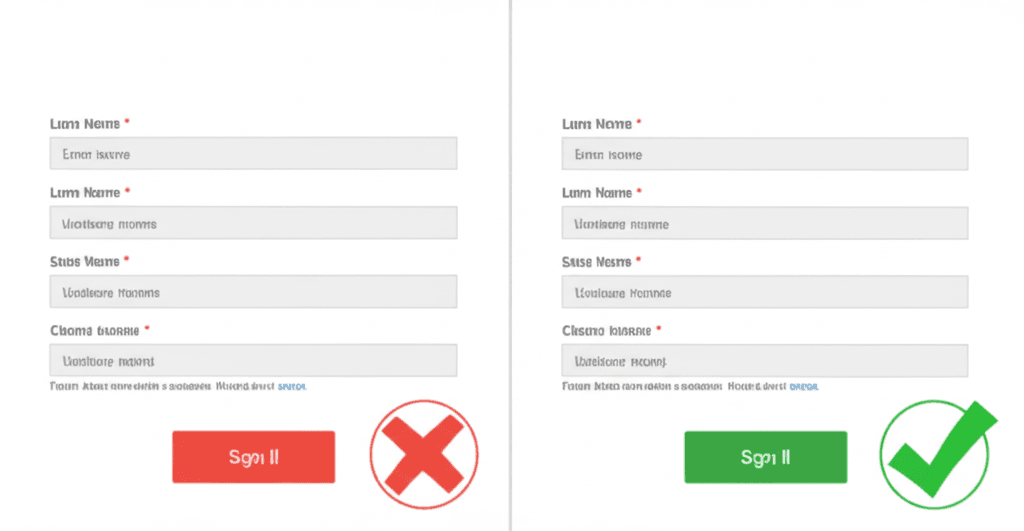An example of an accessible web form with proper labels and color contrast.
