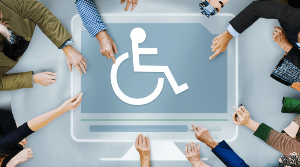 Web Accessibility Guide: WCAG 2.1 Standards 98 A modern, clean illustration showing a diverse group of people…