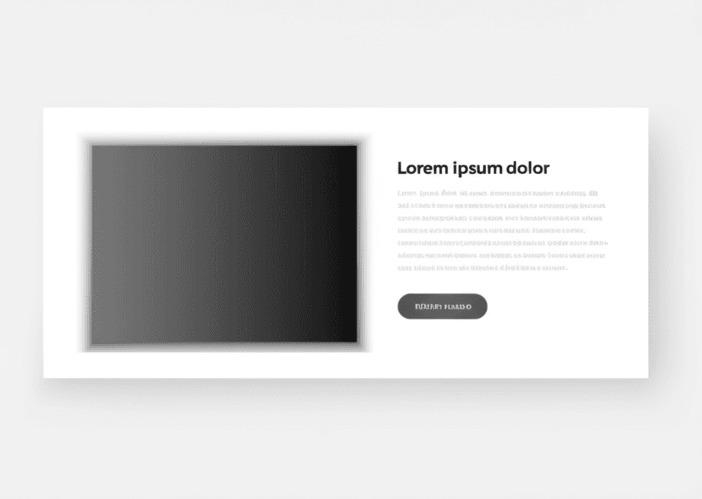 A wireframe demonstrating visual balance in minimalist web design.