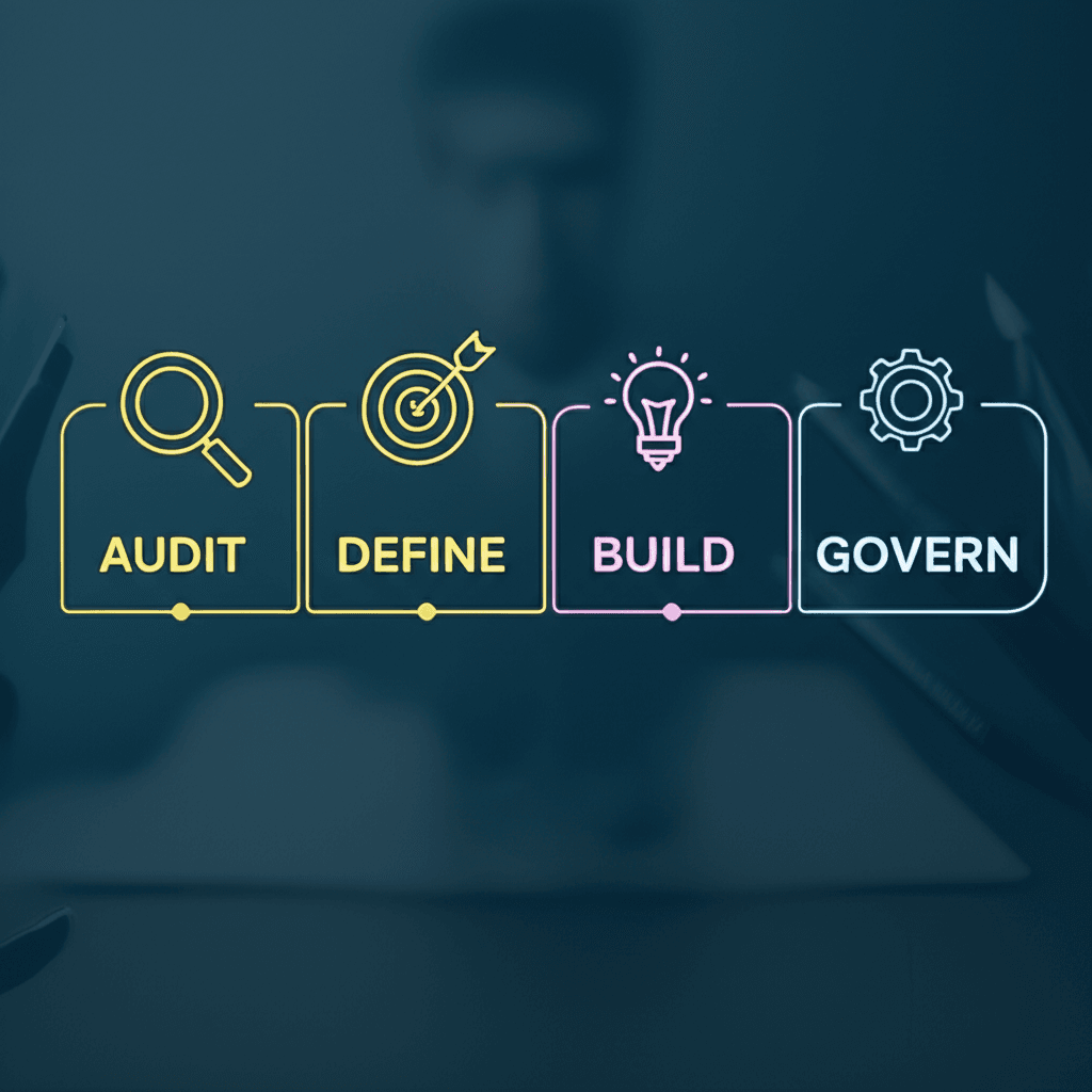 A 4-step process for building a design system.