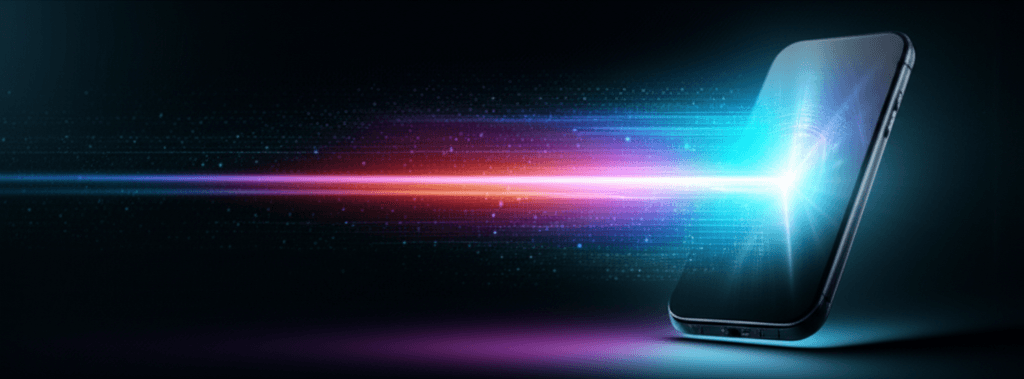 Mobile Speed: Boost Load Time on Smartphones 12 A smartphone displaying a fast-loading website, symbolizing mobile performance optimization.