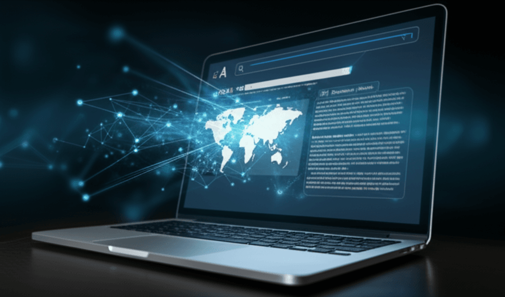 An illustration of how schema markup and structured data create rich snippets and AI overviews in search results.