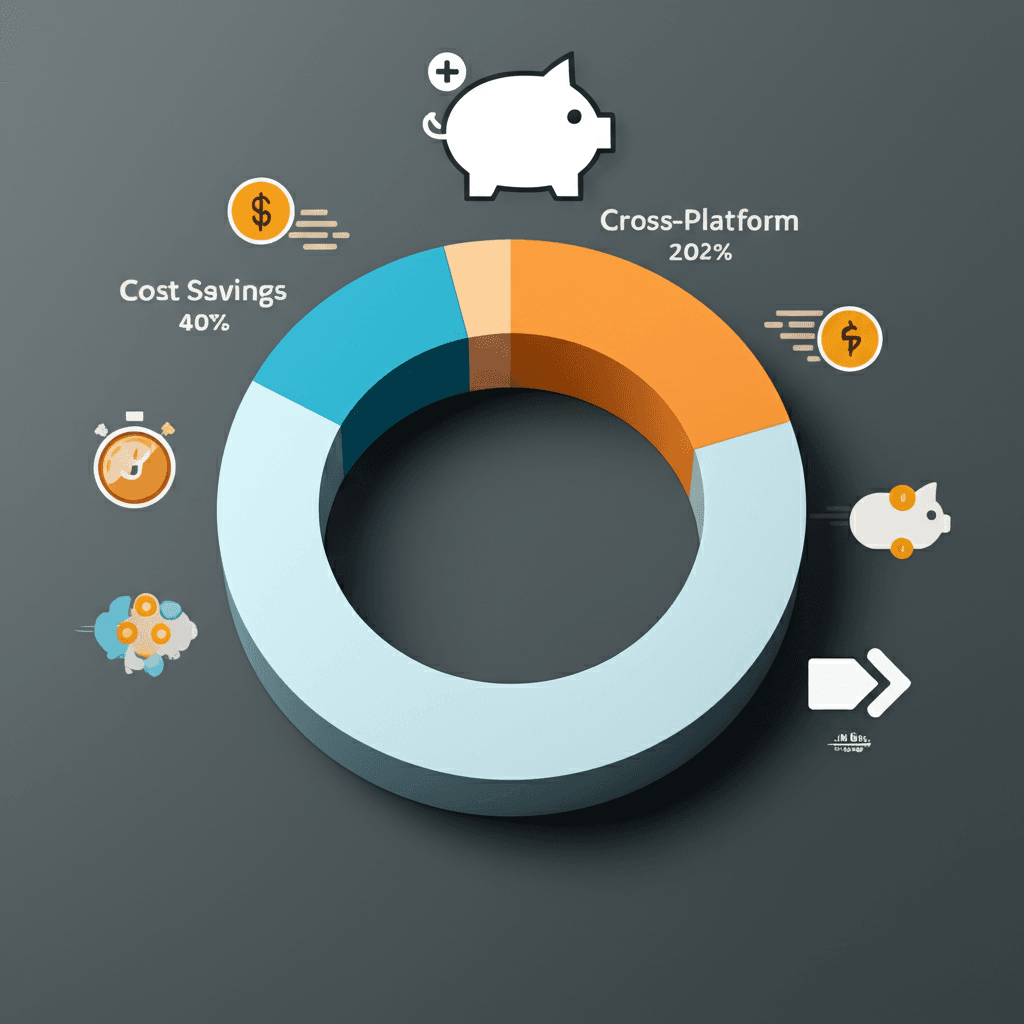 A chart showing the growth of cross-platform development market share by 2026.