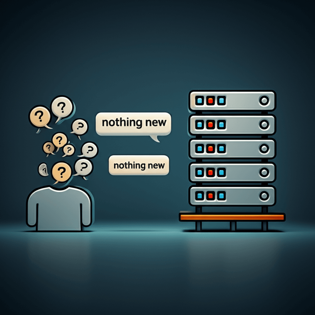 Diagram illustrating the inefficient HTTP polling method for updates.