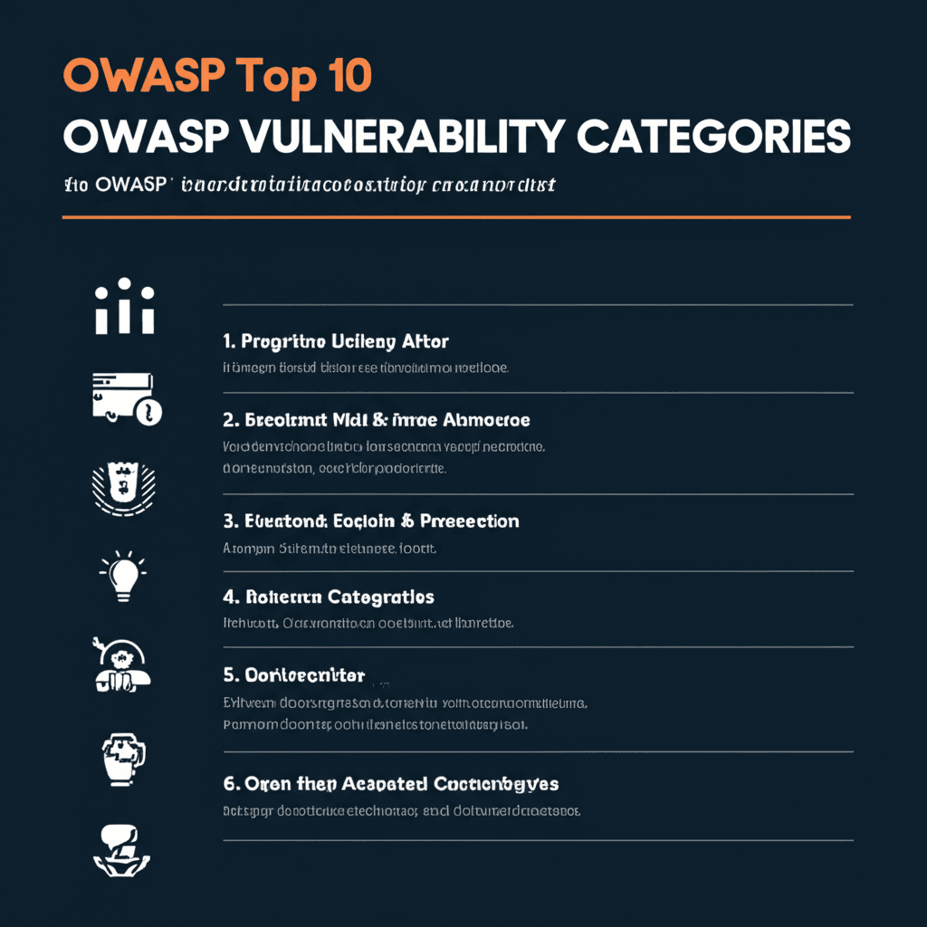 An infographic listing the OWASP Top 10 web security risks.