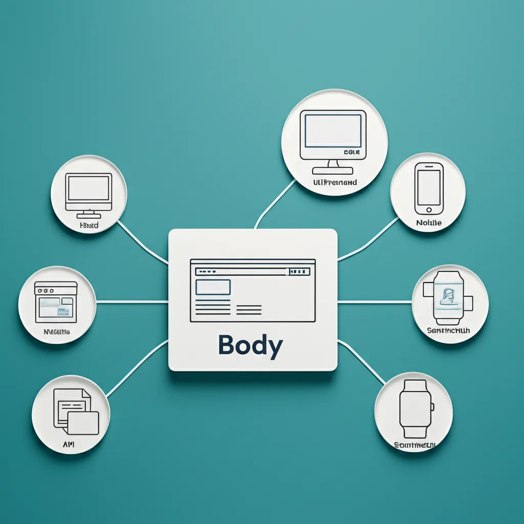 Diagram illustrating how a headless CMS decouples the content backend from the presentation frontend.