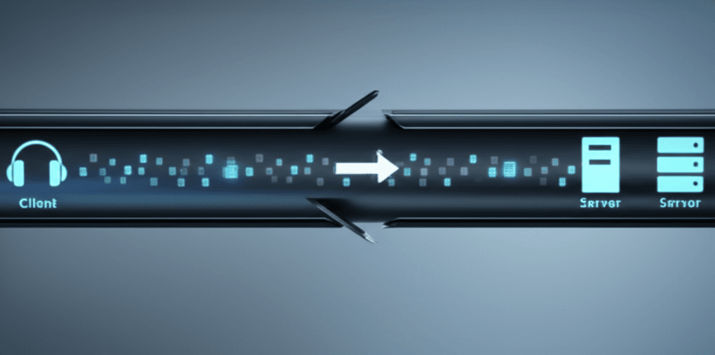 Diagram showing a persistent, bi-directional WebSocket connection.
