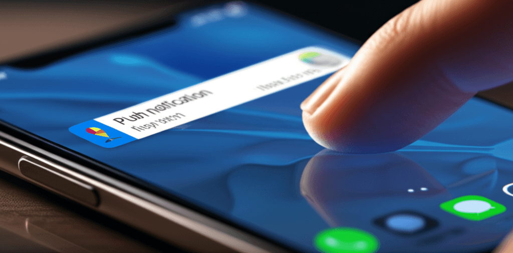 Example of a push notification from a PWA re-engaging a user.