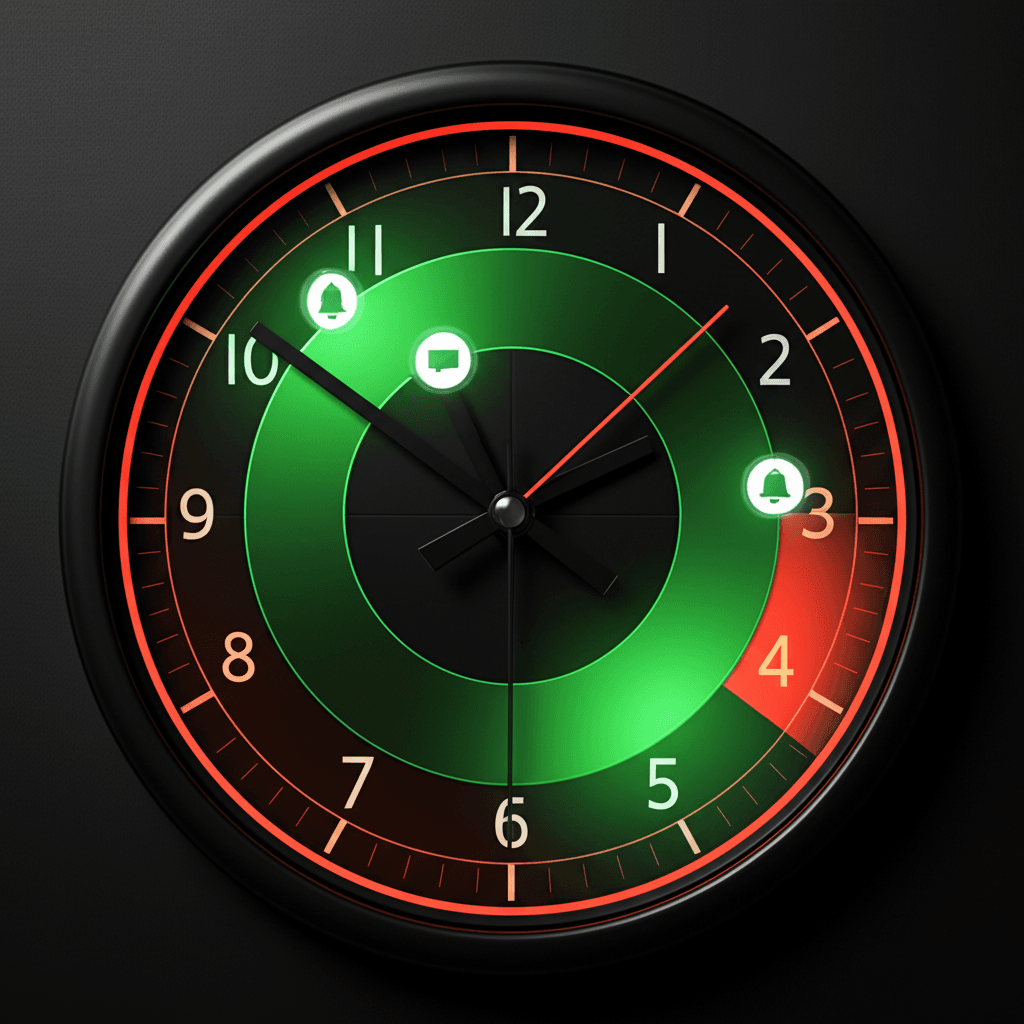 A calendar showing smart scheduling for push notifications to maximize engagement.