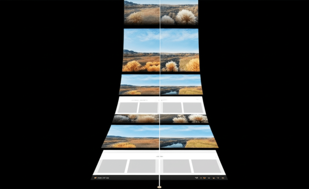 A diagram demonstrating how lazy loading works by only loading images as a user scrolls down the page.