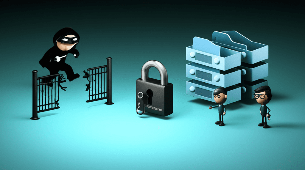 Diagram illustrating how a hacker bypasses broken access control.