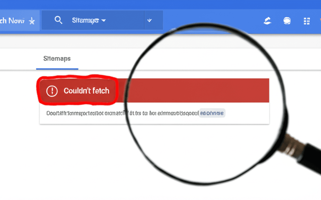 A common sitemap error displayed in Google Search Console.