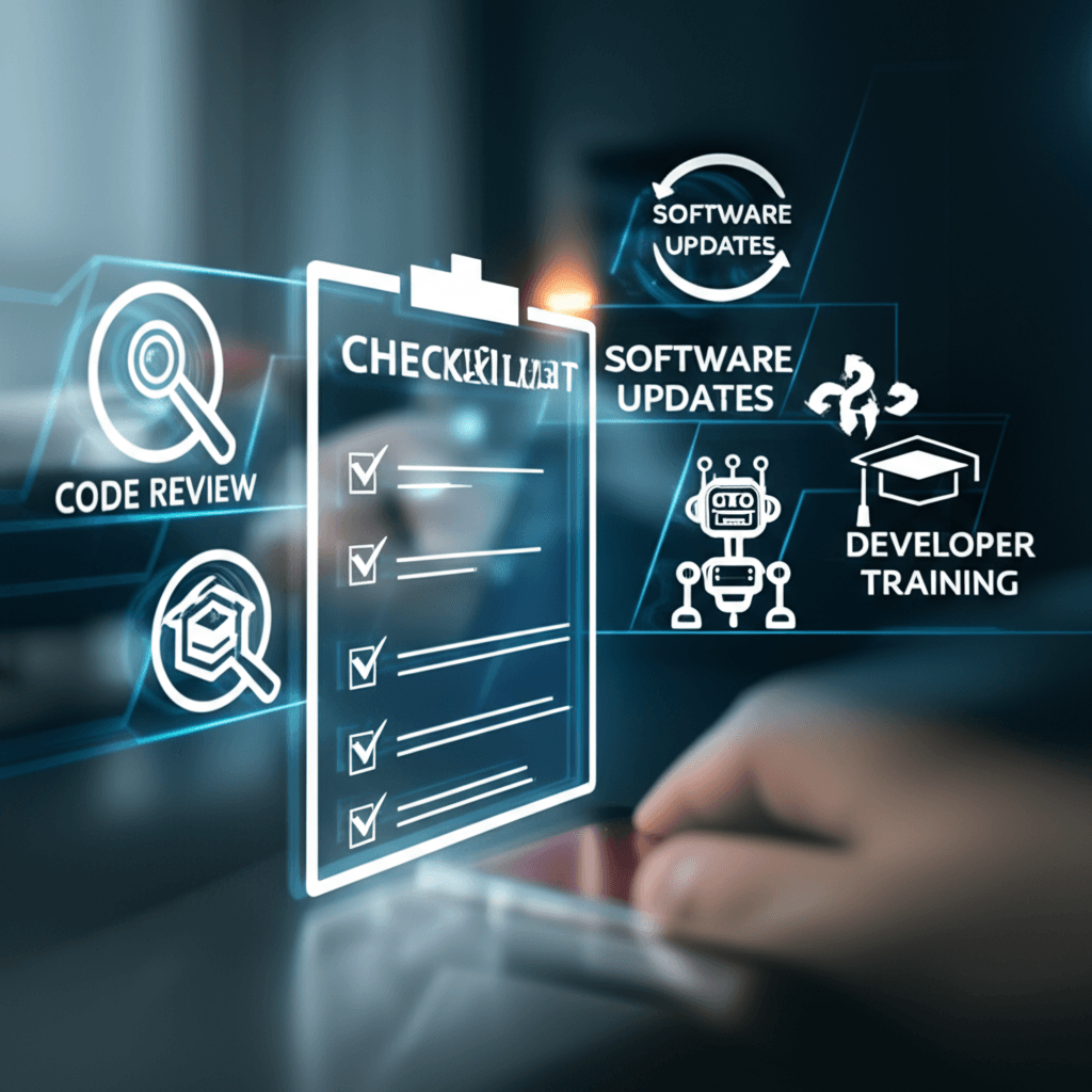 A checklist of proactive code security measures.