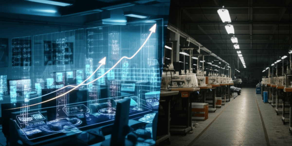 A split-screen image. On the left, a high-tech control room&hellip;