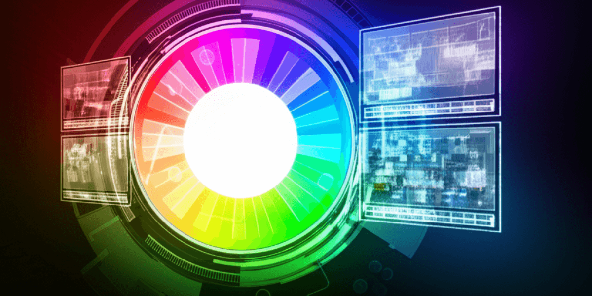 A futuristic, abstract digital art piece showing a vibrant color&hellip;