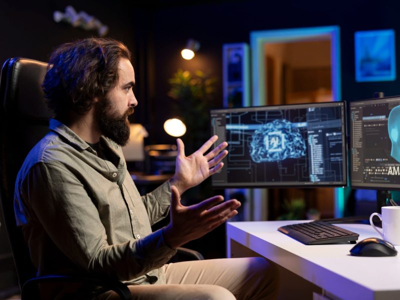 AI developer in sri lanka AI developer explaining ai project in sri lanka